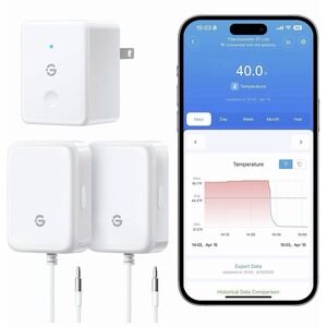 GoveeLife WiFi Refrigerator Thermometer with Alarm, Wireless Digital Freezer New